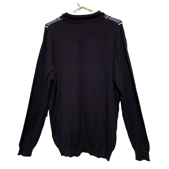 Ska and Soul Retro Polo Sweater Blue White Stripes XXL 2XL - Picture 3 of 6